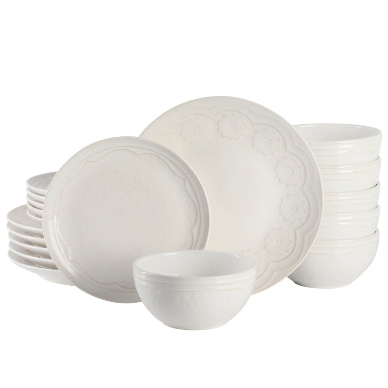 Gibson Alemany 18 Piece Dinnerware Set, Service for 6