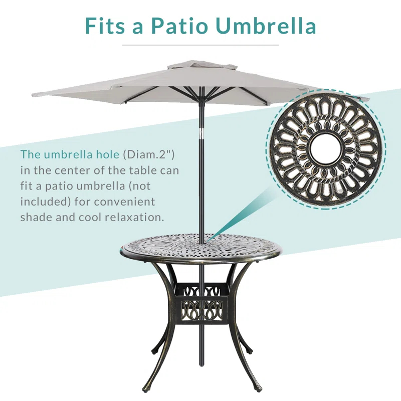2 - Person Round Outdoor Dining Set