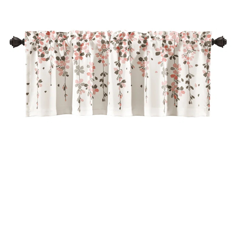 Lush Decor Floral Tailored 52'' W Window Valance