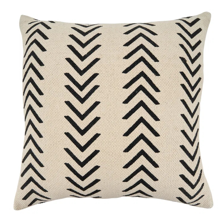 Saro Adah Collection Geometric Cotton Throw Pillow