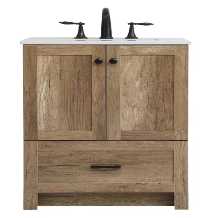 Elegant Kitchen and Bath Elegant Kitchen And Bath 24 Inch Single Bathroom Vanity In Natural Oak