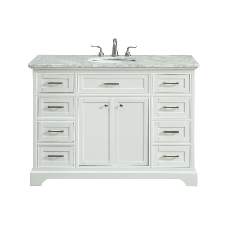 Birch Lane™ Hermes 48'' Single Bathroom Vanity with Marble Top