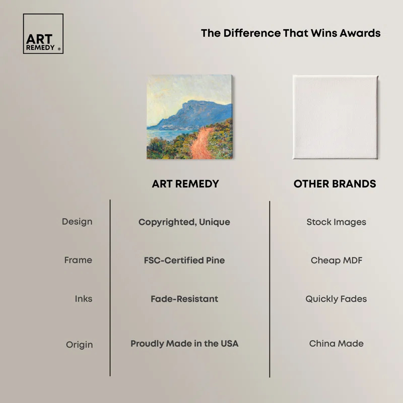 Art Remedy Monet's Monaco Coastal Wall Art by Art Remedy