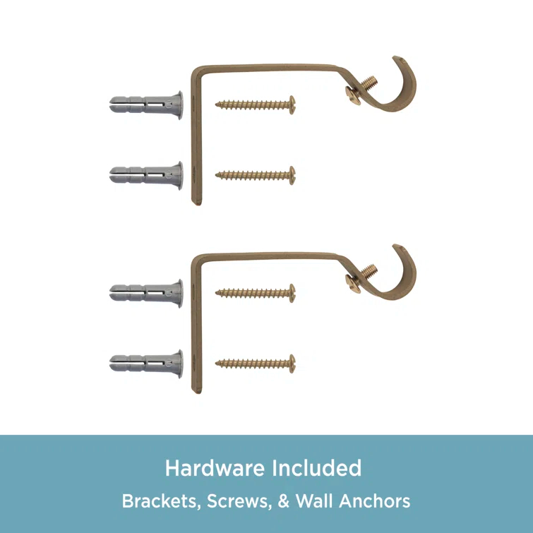 Kenney Kingstown Metal Adjustable 0.5" Single Curtain Rod