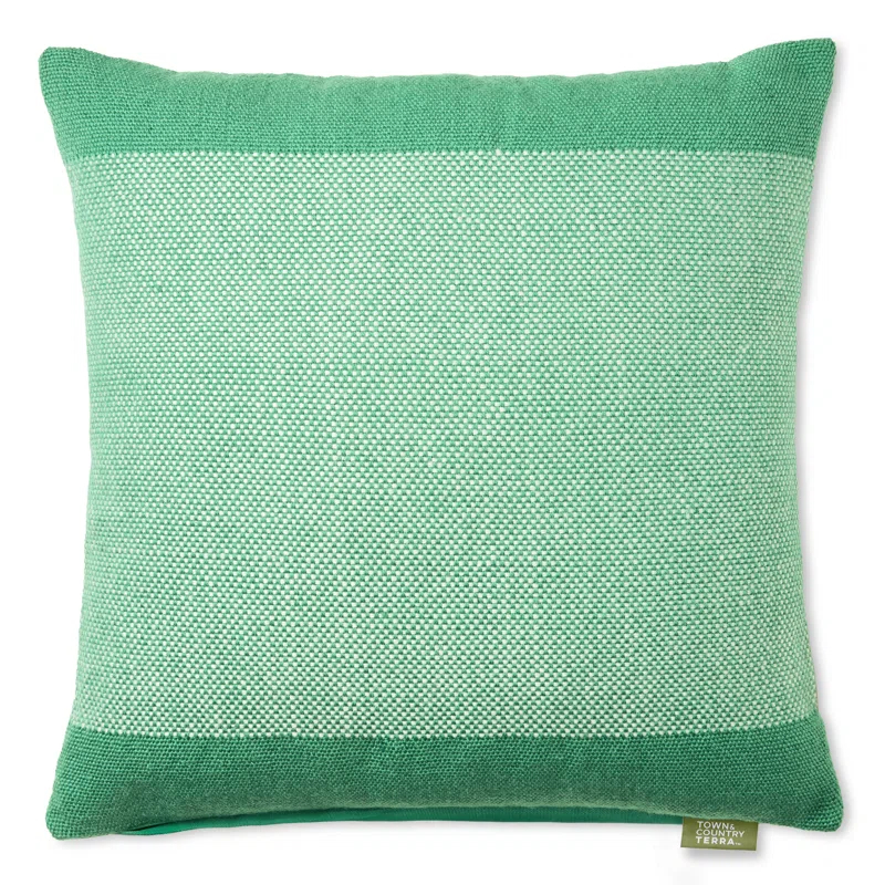 TOWN & COUNTRY TERRA Alara Solid Border Indoor Outdoor Decorative Pillow 20"x20"