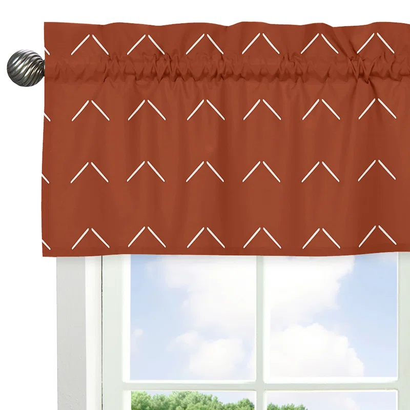 Sweet Jojo Designs Diamond Tuft Geometric Tailored 54" Window Valance