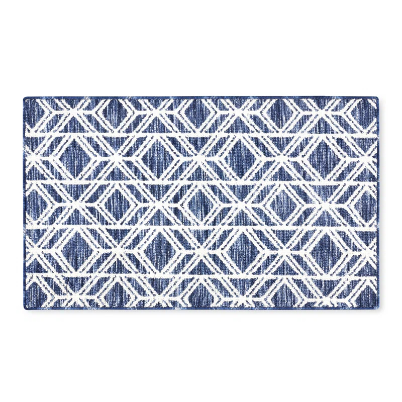 Town & Country Living TOWN & COUNTRY EVERYDAY Walker Modern Diamond Everwash Non-Slip Backing Kitchen Mat