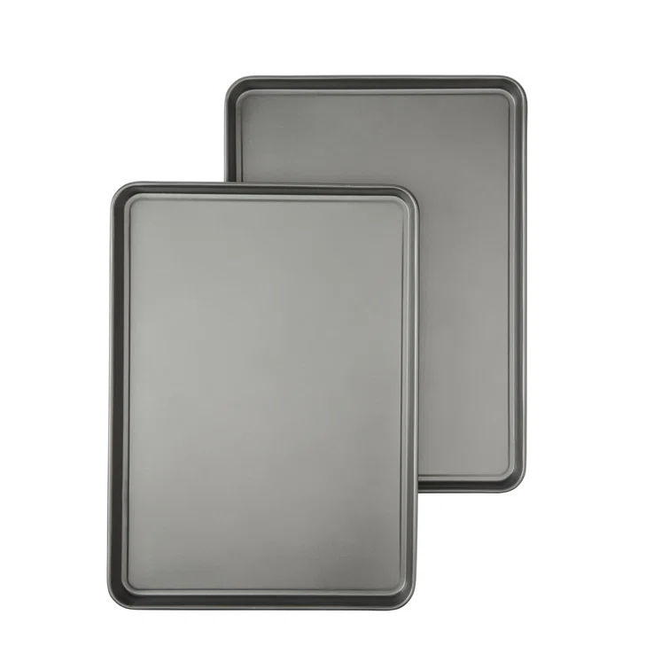 Good Cook GoodCook Set of 2 XL 15" x 21" Nonstick Steel Multipurpose Cookie Sheets, Gray (Set of 2)