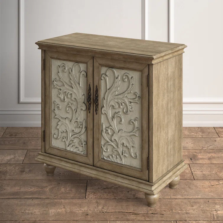 Kelly Clarkson Home Liza 2-Door Carved Wood Storage Cabinet