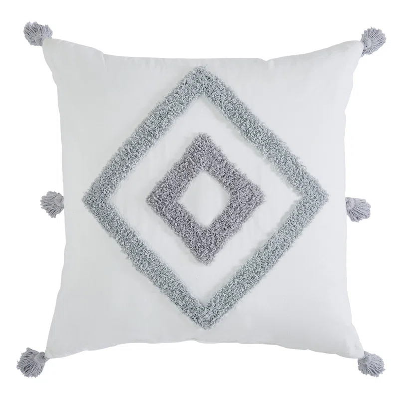 VCNY Tufted 20" x 20" Boho Diamond Cotton Decorative Pillow