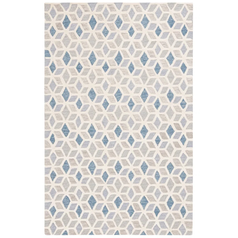 Safavieh Ebony Hand Tufted 80% Wool And 20% Cotton Geometric Rug