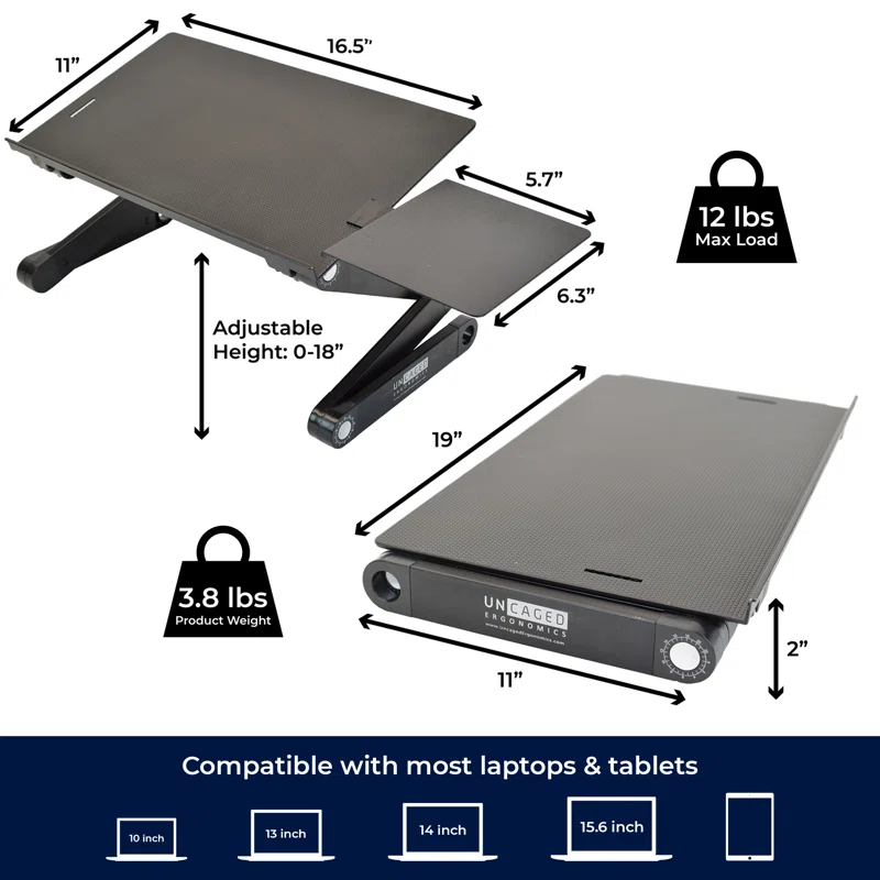 Uncaged Ergonomics Uncaged Ergonomics Aluminum Copy Stand