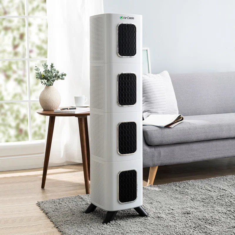 Air Oasis iAdaptAir 2.0 Pro 5-Stage True HEPA Filtration for Viruses, Mold, Dust, Smoke, Pollen & Odors with 2 year Filter Life, Ozone Free Bi-Polar Technology, WiFi Compatible, and up to, 5,474 Sq Ft of Clean Air.