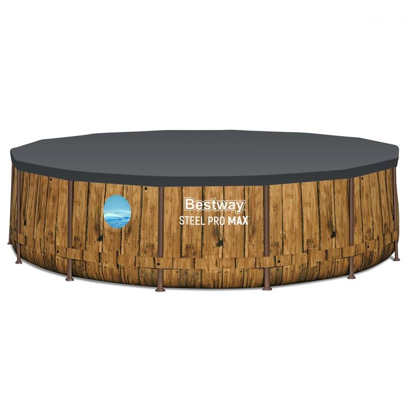 Bestway Bestway: Steel Pro MAX - Splashview Round Swimming Pool Set - 14' x 42", Above Ground