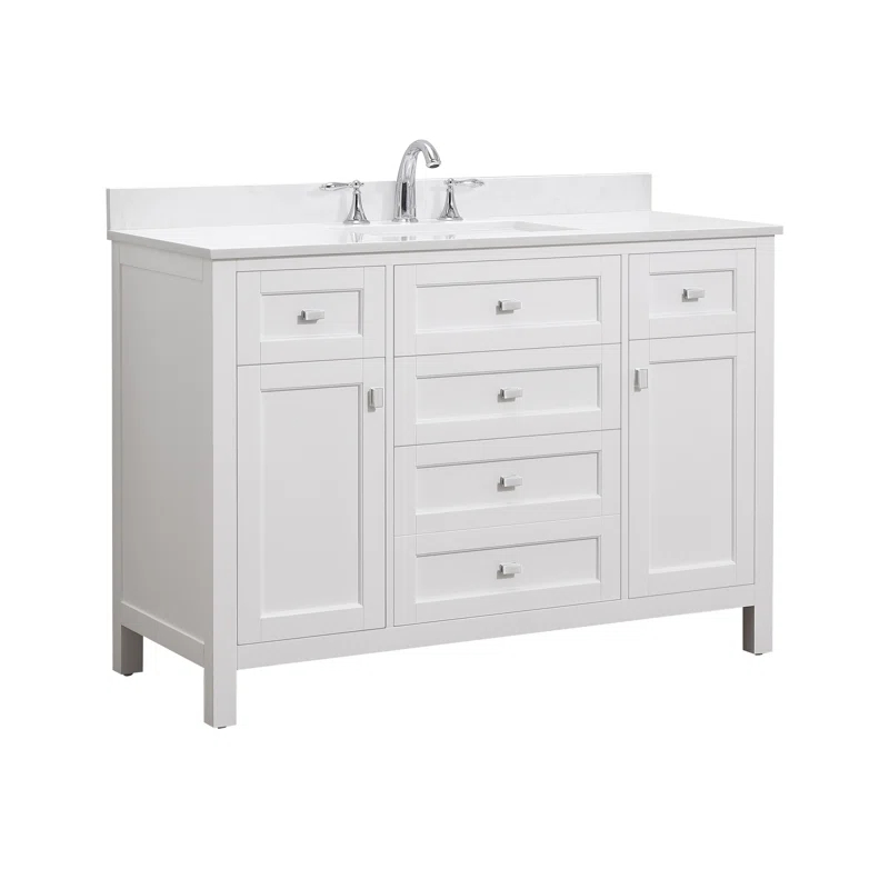 Cahaba Juniper 48'' Free Standing Single Bathroom Vanity Set with Countertop and Sink