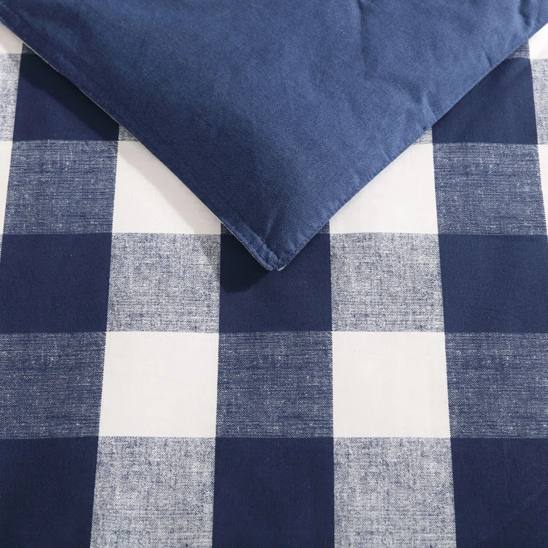 Eddie Bauer Eddie Bauer Lakehouse Plaid Blue Cotton Duvet Cover Set