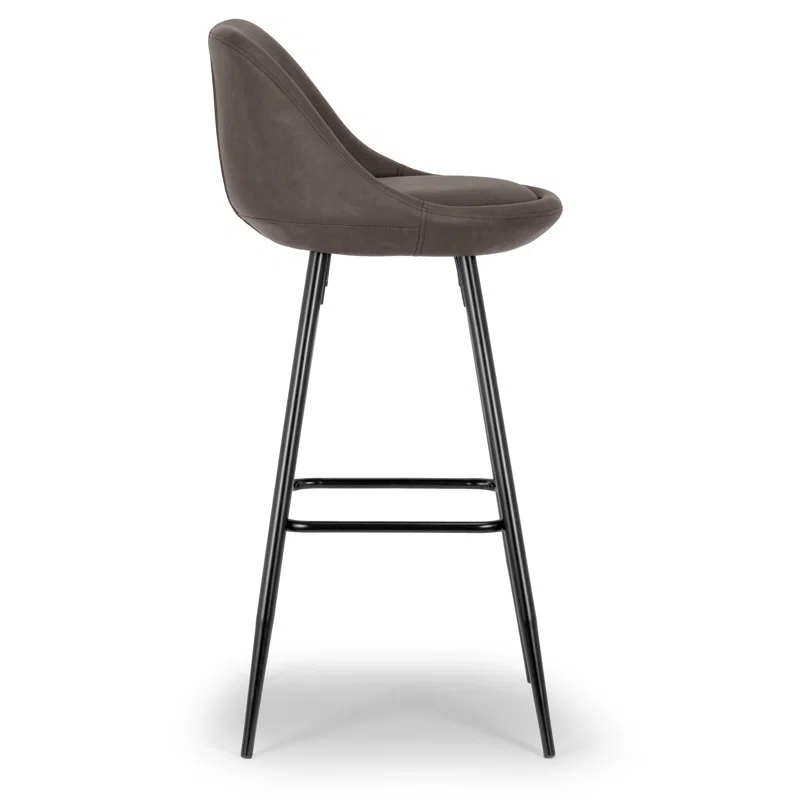 Ivy Bronx Lumsden Upholstered Counter Stool with Metal Frame (Set of 2)