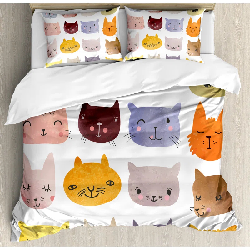 Cat Modern & Contemporary Duvet Cover Set