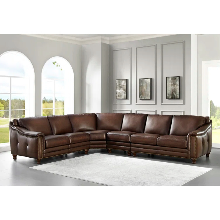 HYDELINE Belfast Leather Sectional