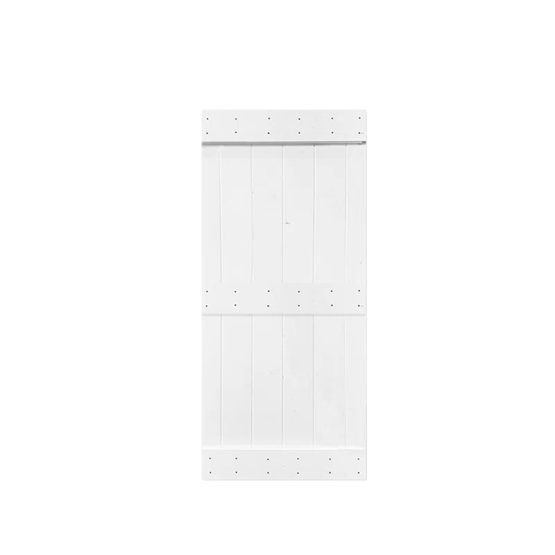 Calhome 84'' Solid Wood Paneled without Installation Hardware Kit Barn Door