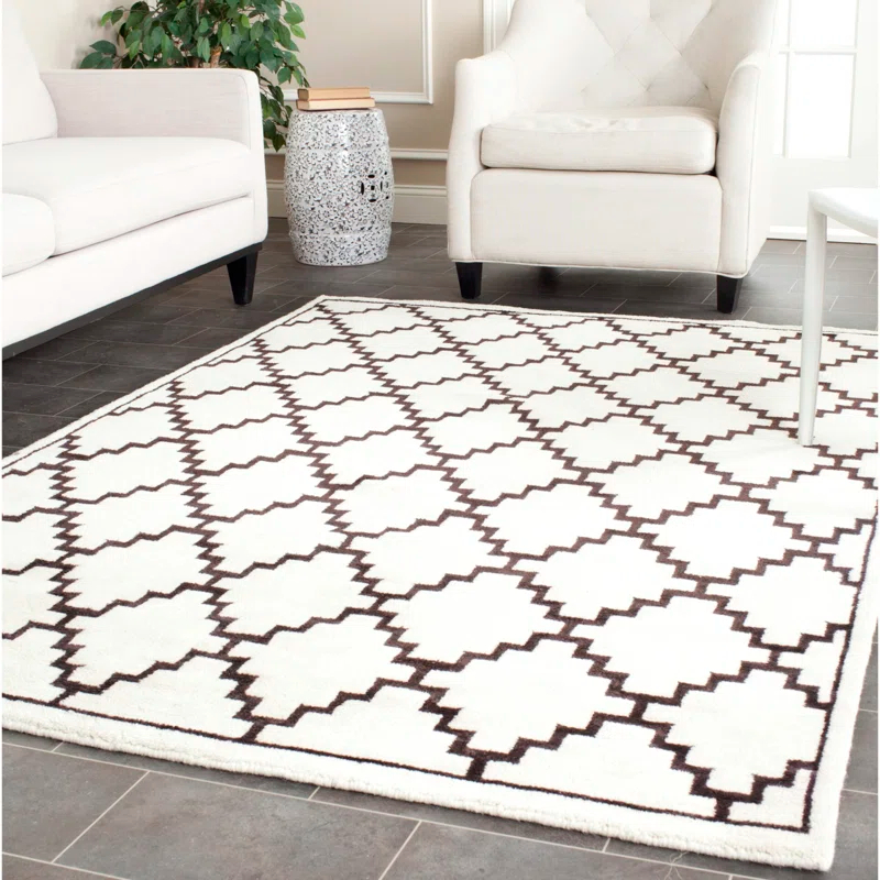 Safavieh Mosaic Hand Knotted Wool And Viscose Geometric Rug