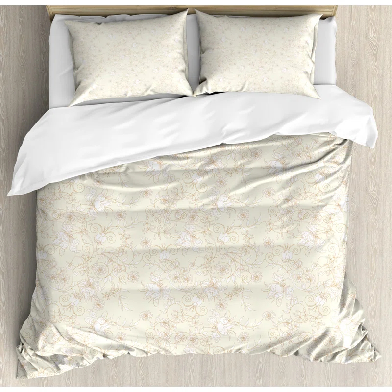 Ambesonne Traditional Floral Duvet Cover Set