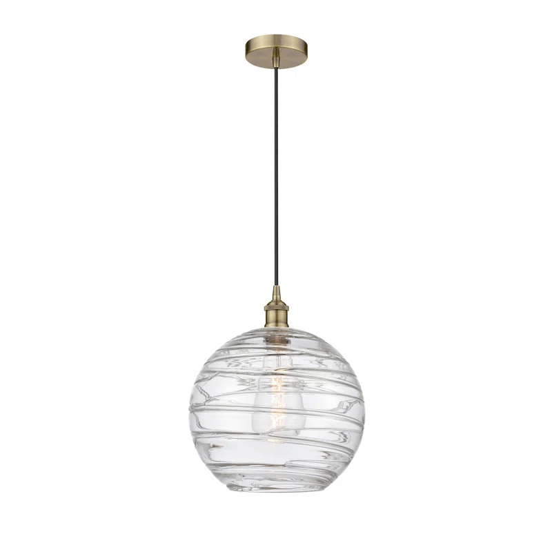 Innovations Lighting Athens Deco Swirl 1 - Light Single Drop Pendant Pendant