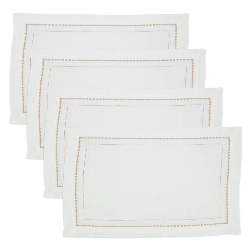 Polyester No Pattern Rectangle Placemat (Set of 4)