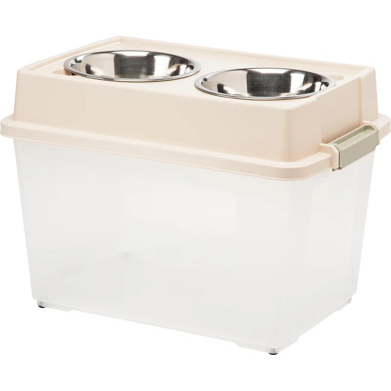 IRIS USA, Inc. Elevated Feeder Food Container Pet Placemat