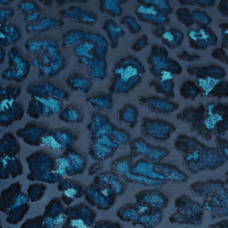 Kevin O'Brien Studio Leopard Animal Print Silk/Rayon/Velvet Reversible Throw Pillow