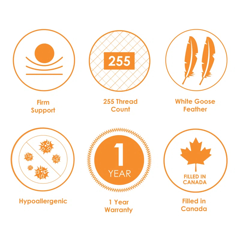 Canadian Down & Feather Company White Goose Feather Pillow