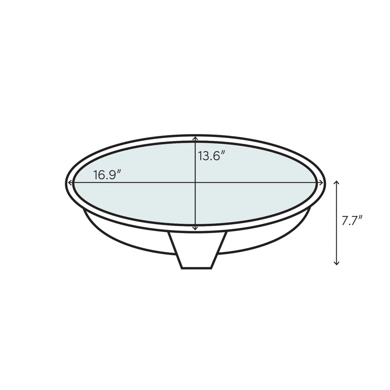 Avanity CUM16WT Vitreous China Oval Undermount Bathroom Sink with Overflow