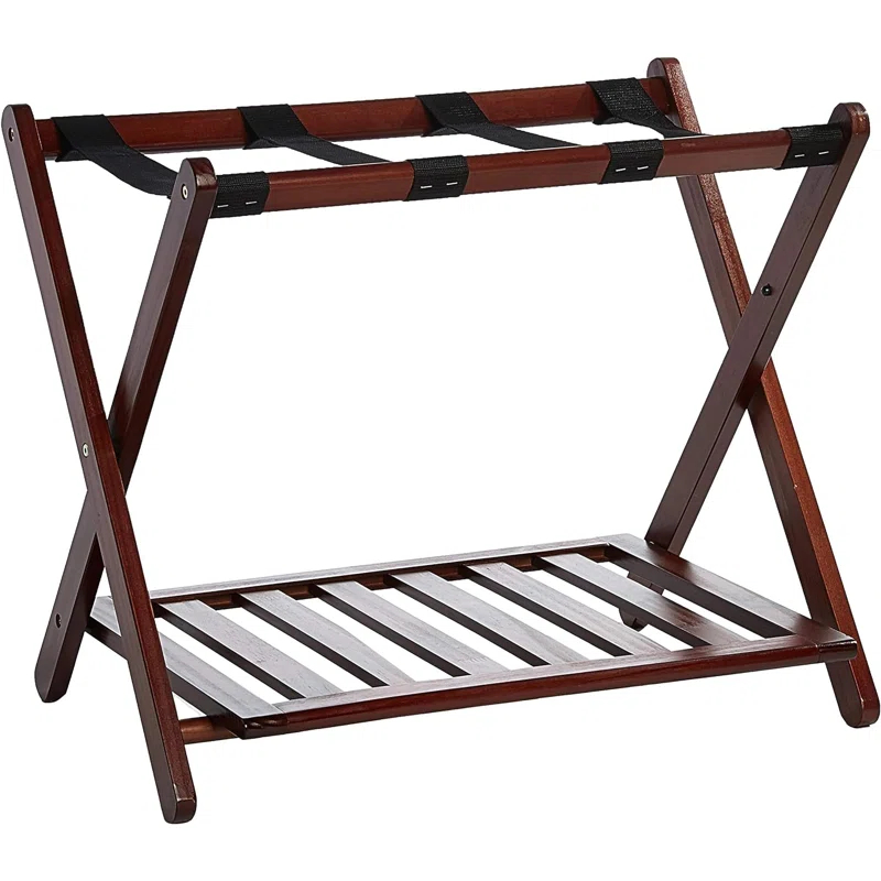 WRIWON Luggage Rack, 26.75" Wide with Shelf