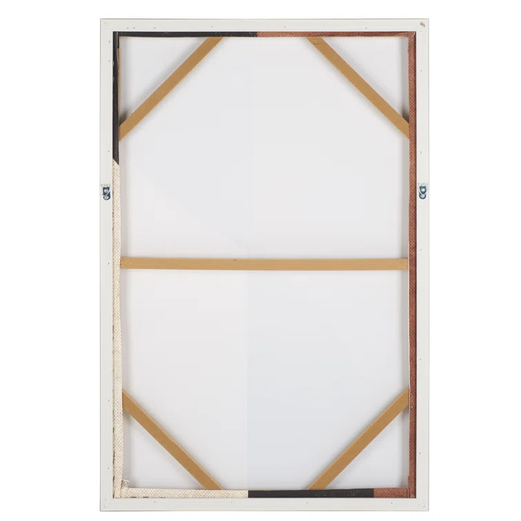 Meet Me Halfway 24" x 36" Burnt Orange and Black Abstract Canvas Art