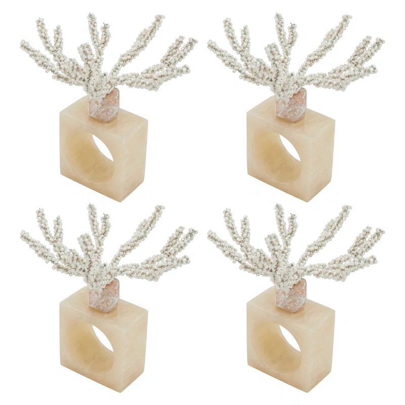 Saro Napkin Ring Collection Napkin Ring (Set of 4)