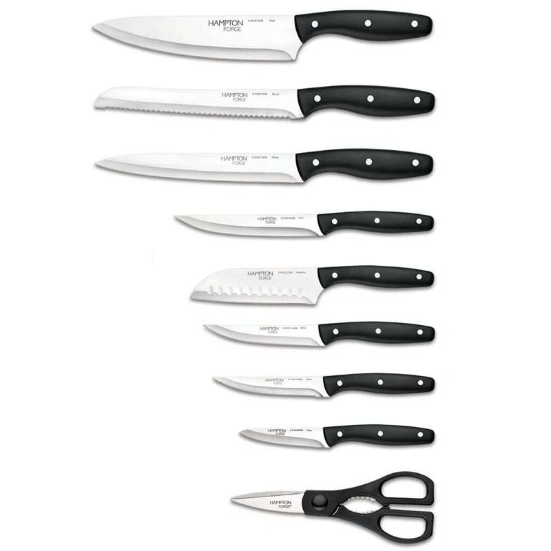 Hampton Forge Rochester - 15 Piece Knife Block Set, Full Tang, Triple Rivets & Reviews | Wayfair