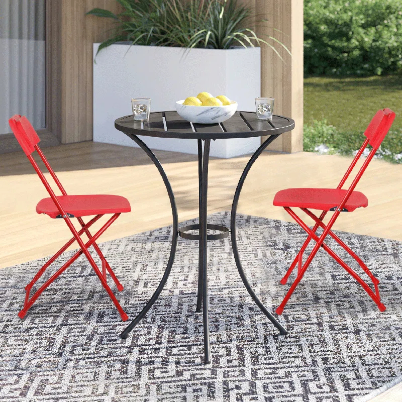 Laione Plastic Stackable Folding Chairs, Patio Garden Wedding Party Event Seat for Indoor Outdoor (Set of 10)