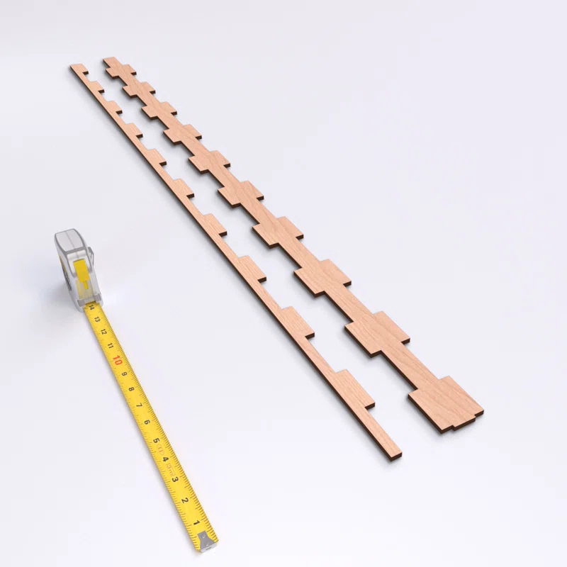Ekena Millwork Midland Adjustable Wood Decorative Slat Wall Panel Kit