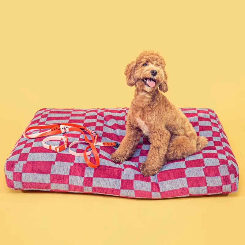 Mabel Designer Modern Ultra Soft Reversible Plush Rectangular Pet Bed with Washable Cover