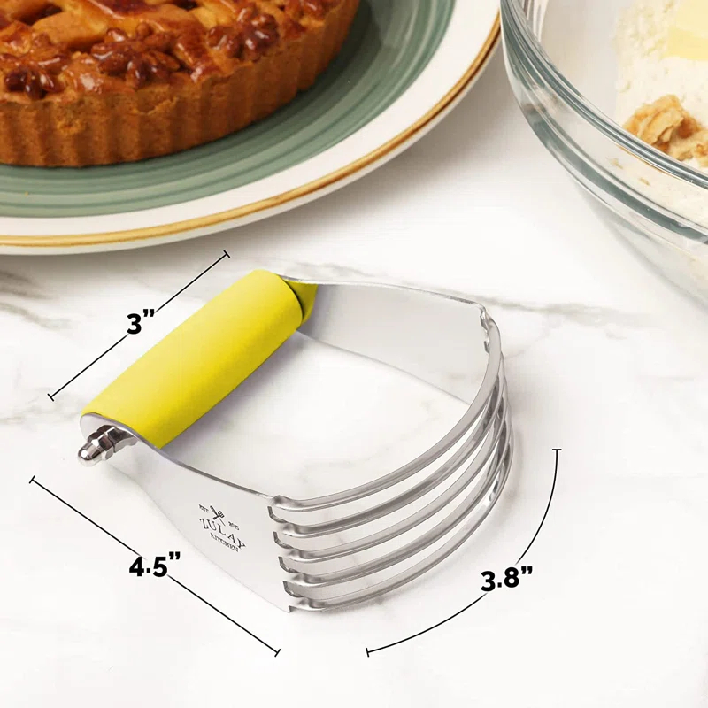 Zulay Kitchen Professional Dough Blender & Pastry Cutter Stainless Steel Dishwasher-Safe