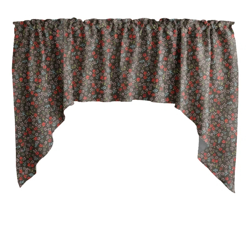 lovemyfabric Small Flowers Allover Print Swag Window Valance