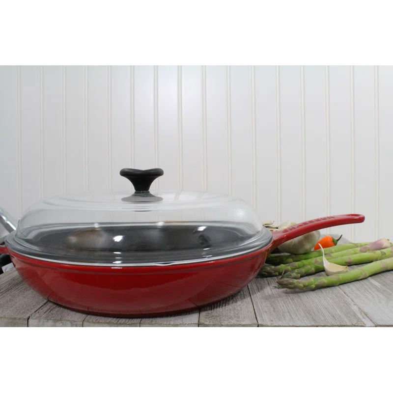 Chasseur Chasseur Enameled Cast Iron Non-Stick 11'' Frying Pan with Lid