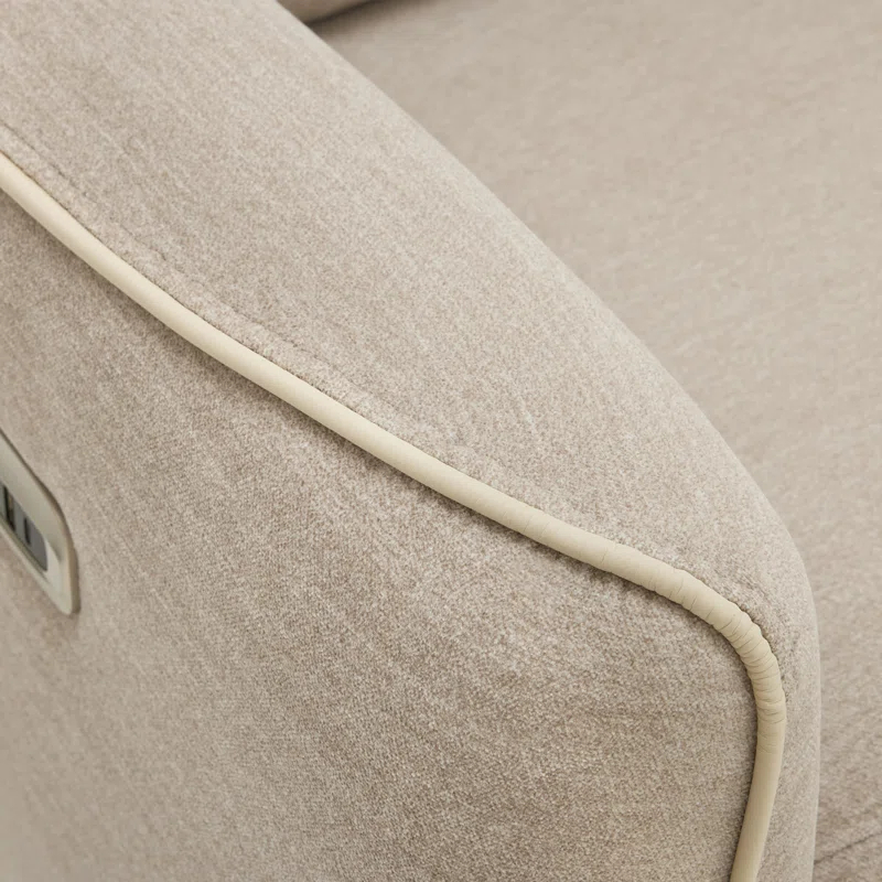 Power Swivel Glider Power Recliner Chair, Electric Rocker Recliner Chairs with USB Ports For Nursery, Fabric