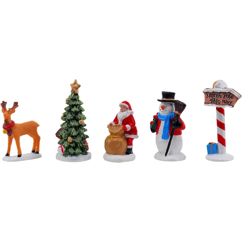 c&g home 5 Piece Village Figurine Set