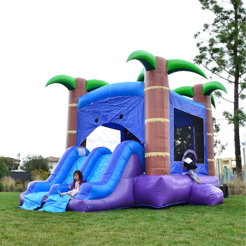HeroKiddo HeroKiddo Enchanted Forest Commercial Grade Bounce House with Slide (with Blower), No Pool