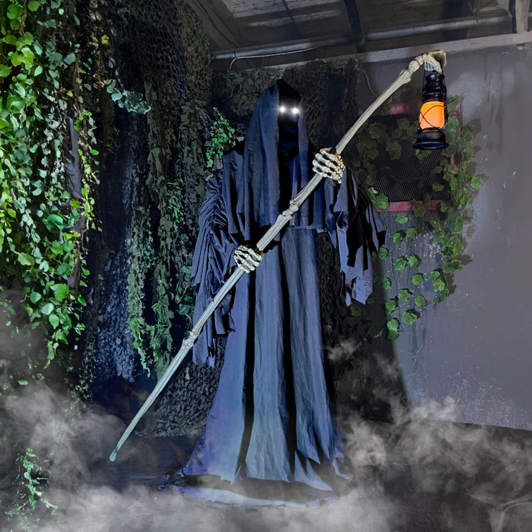 Haunted Hill Farm 6-Ft. Tall Motion-Activated Ghostly Guide Premium Talking Halloween Animatronic & Reviews | Wayfair