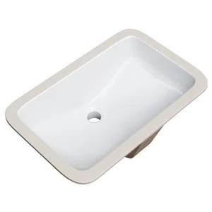 Proflo 14.5625'' White Vitreous China Rectangular Bathroom Sink