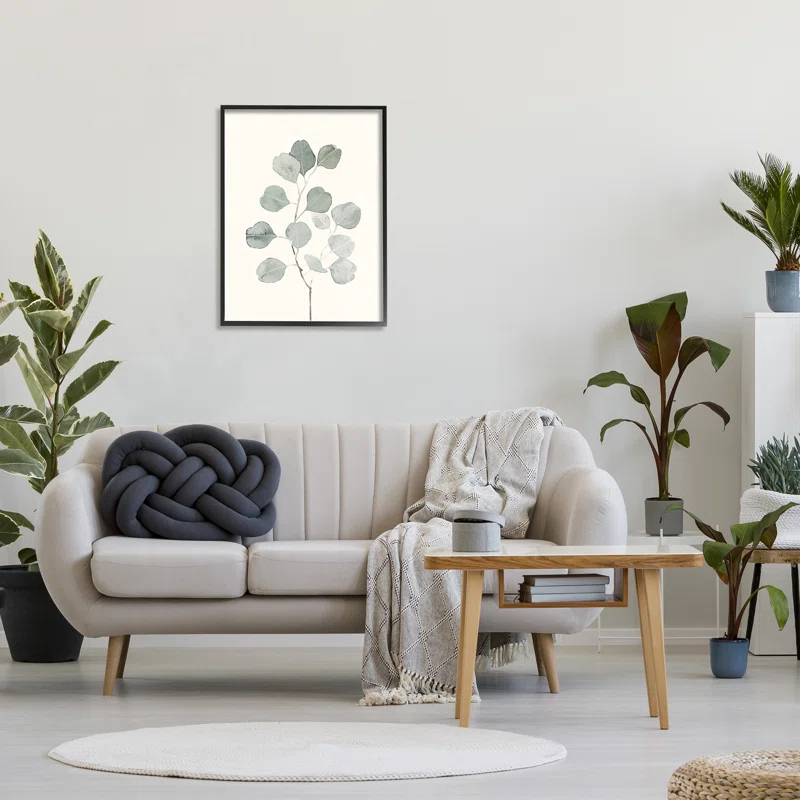Stupell Industries " Flattened Sage Botanical Stem Delicate Leaf Plant " by Emma Caroline Painting Print