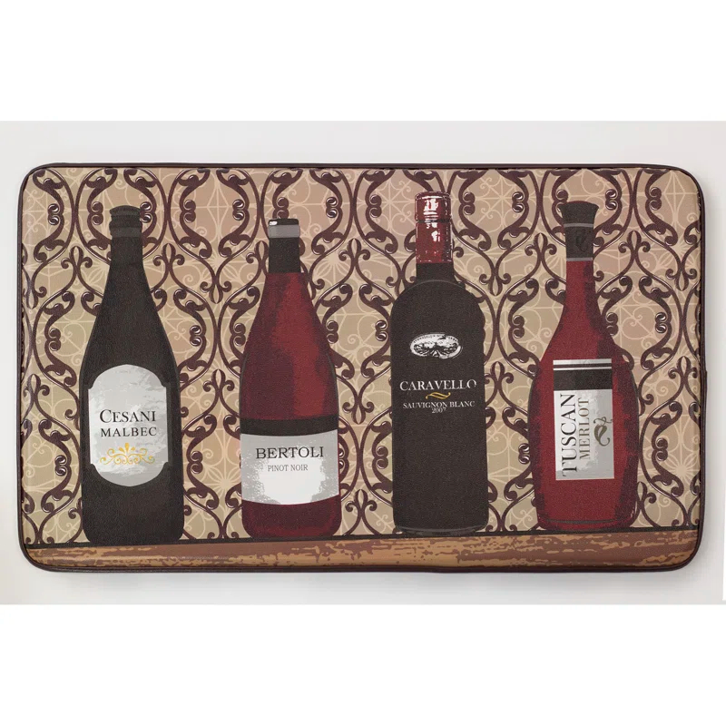 Chef Gear Cushioned Assorted Wines Chef Kitchen Mat