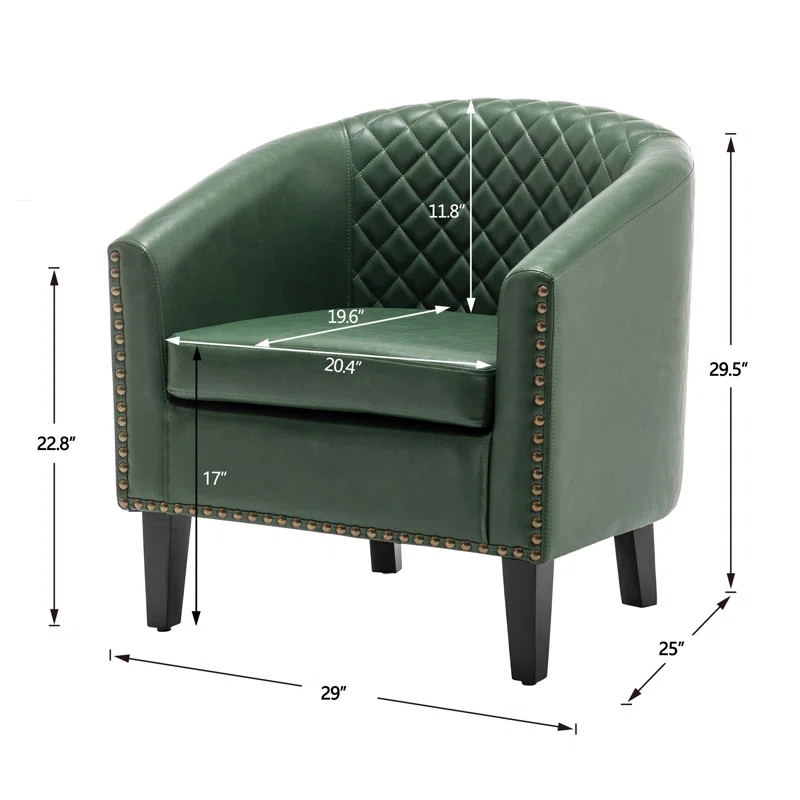 Boney 29 " Wide Tufted Barrel Chair